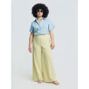 Wide Leg Striped Trousers Women Mat Fashion image-1