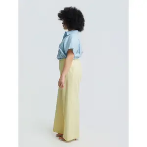 Wide Leg Striped Trousers Women Mat Fashion image-3