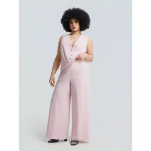 Wide Leg Striped Trousers Women Mat Fashion image-1