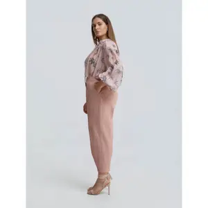 Women's Elastic Waist Bootcut Trousers Mat Fashion image-3
