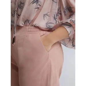 Women's Elastic Waist Bootcut Trousers Mat Fashion image-4