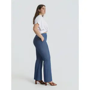 Women's Jeans with Front Stitching Mat Fashion Bootcut image-3
