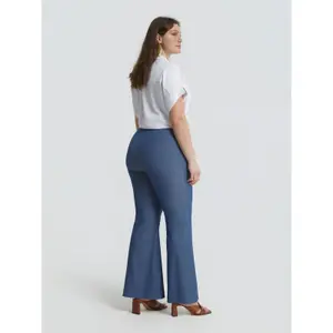 Women's Jeans with Front Stitching Mat Fashion Bootcut image-2