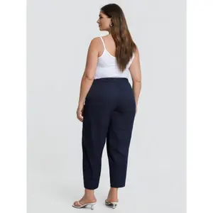 Women's Elasticated Back Barrel Trousers Mat Fashion image-2