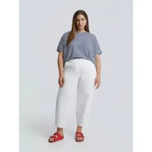 Women's Elasticated Back Barrel Trousers Mat Fashion image-1