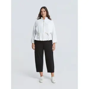 Women's Elasticated Carrot Trousers Mat Fashion image-1