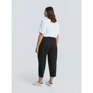 Women's Elasticated Carrot Trousers Mat Fashion image-2
