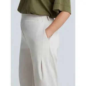 Women's Elasticated Carrot Trousers Mat Fashion image-4