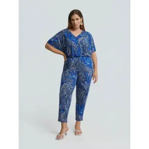 Women's Printed Jersey Trousers Mat Fashion image-1