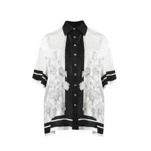 Chemise imprimé floral en satin femme Mat Fashion
