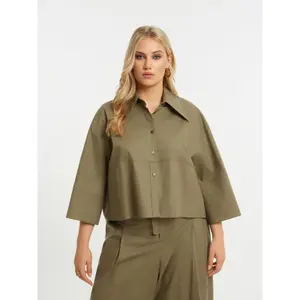 Chemise courte manches longues femme Mat Fashion image-1