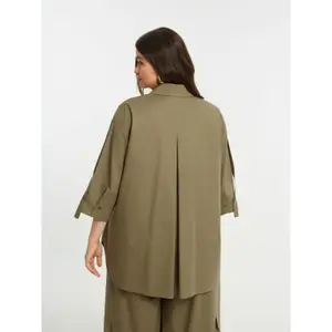 Chemise en popeline à poches plaquées femme Mat Fashion image-2