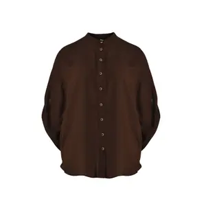 Chemise manches longues col mao femme Mat Fashion