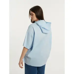 Women's Poplin Hooded Shirt Mat Fashion image-3