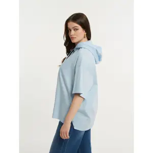 Women's Poplin Hooded Shirt Mat Fashion image-4