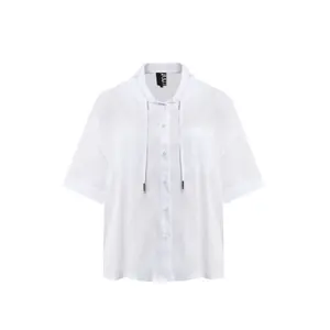 Women's Poplin Hooded Shirt Mat Fashion image-0