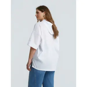 Women's Poplin Hooded Shirt Mat Fashion image-3