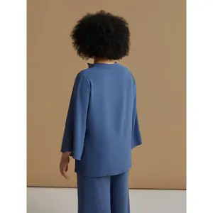 Women's V-Neck Crepe Blouse Mat Fashion Airwashed image-3