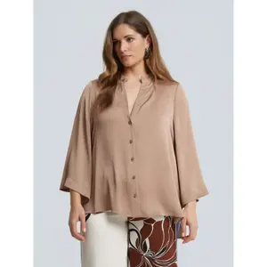Women's long sleeve satin shirt Mat Fashion image-1