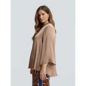 Women's long sleeve satin shirt Mat Fashion image-4