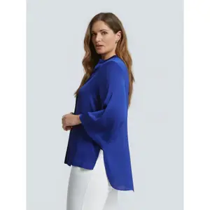 Women's long sleeve satin shirt Mat Fashion image-4