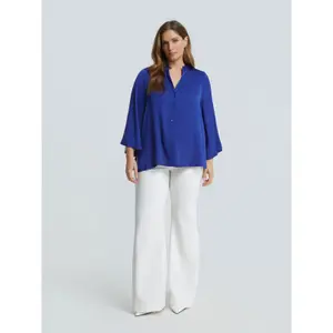 Women's long sleeve satin shirt Mat Fashion image-2