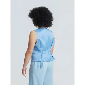 Tailored Pinstripe Suit Waistcoat for Women Mat Fashion image-3