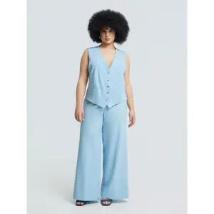 Tailored Pinstripe Suit Waistcoat for Women Mat Fashion image-2