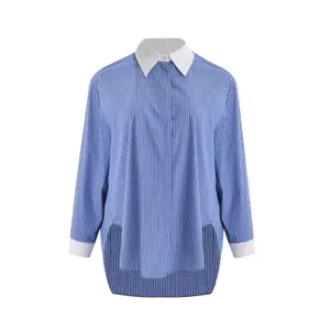 Women’s striped long-sleeve shirt Mat Fashion image-0