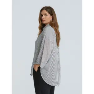 Women's Striped Viscose Shirt Mat Fashion image-4