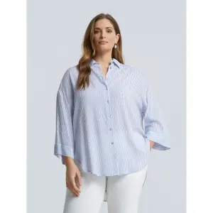 Women's Striped Viscose Shirt Mat Fashion image-1