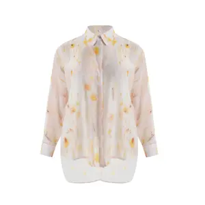 Women's long sleeve cotton shirt Mat Fashion Artistic-Print image-0