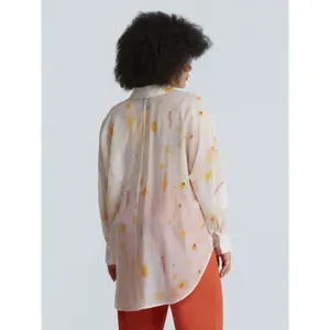 Women's long sleeve cotton shirt Mat Fashion Artistic-Print image-3