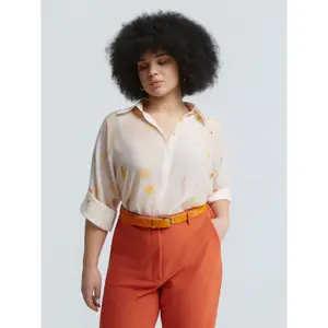 Women's long sleeve cotton shirt Mat Fashion Artistic-Print image-2