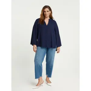 Women's Sculptural Sleeve Blouse Mat Fashion image-2