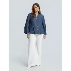 Women's Long Sleeve V-Neck Shirt Mat Fashion image-2