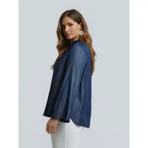 Women's Long Sleeve V-Neck Shirt Mat Fashion image-4