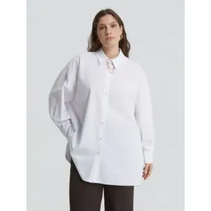 Women's Long Sleeve Shirt with Decorative Chain Mat Fashion image-1