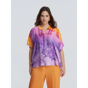 Blusa de flores em viscose senhora Mat Fashion image-1