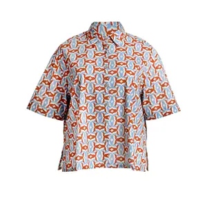 Woman's shirt Mat Fashion Geometric Print image-0