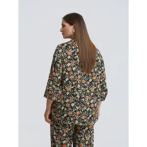 Long Sleeve Floral Print Women's Shirt Mat Fashion image-3