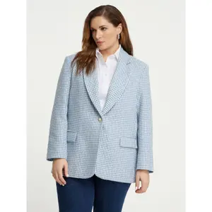 Blazer femme Mat Fashion Houndstooth Tweed image-1