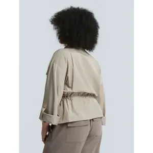 Adjustable Waistcoat With Drawstring Women Mat Fashion image-3