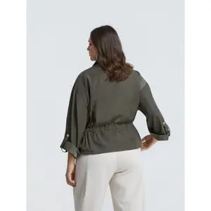 Adjustable Waistcoat With Drawstring Women Mat Fashion image-2
