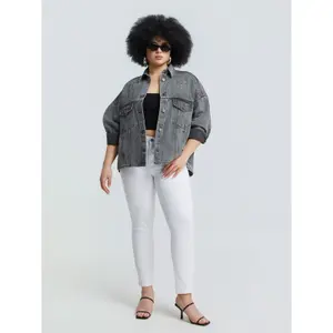 Embellished Denim Jacket Women Mat Fashion image-2