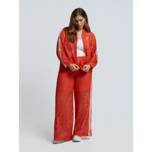 Zipped Track Jacket with Laces and Stripes Women Mat Fashion Sport image-2