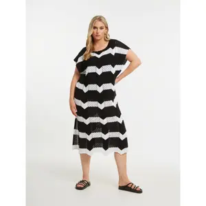 Women's Midi Knit Dress Mat Fashion image-1