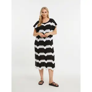 Women's Midi Knit Dress Mat Fashion image-2