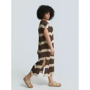 Women's Midi Knit Dress Mat Fashion image-3