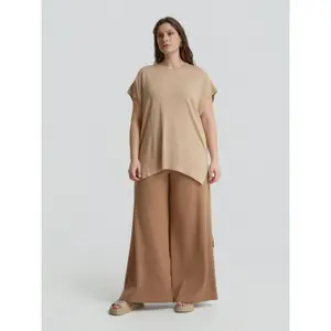 Asymmetrical Knit Tunic for Women Mat Fashion image-1